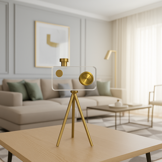 Golden Tripod Crystal Camera